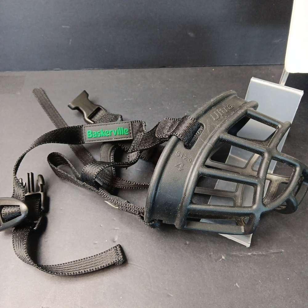 Baskerville Ultra Dog Muzzle ~ Size 4 ~ Custom Heat Shapeable TPR Rubber